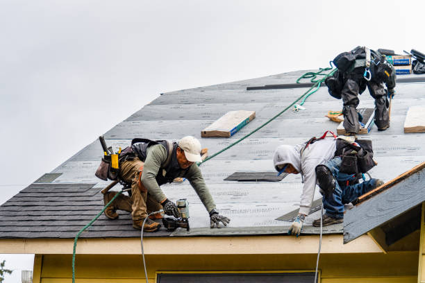 Professional Roof Installation technician working in Central Valley, NY
